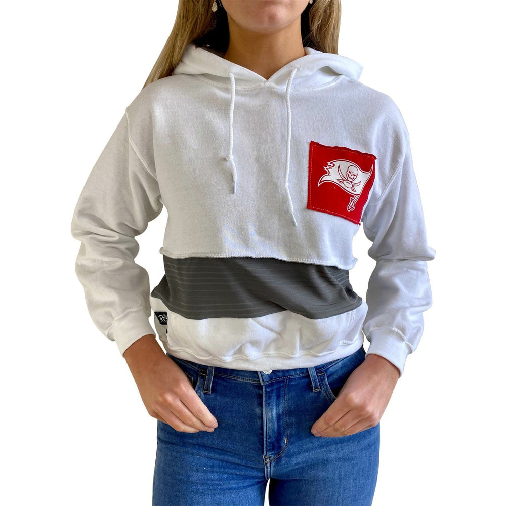 Tampa Bay Buccaneers  Refried Apparel Women's Sustainable Crop Dolman Pullover Hoodie