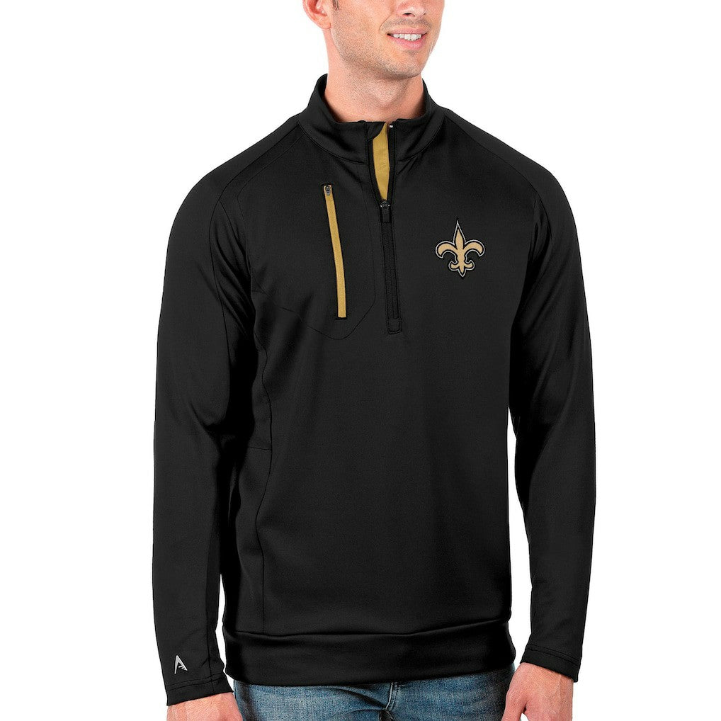 New Orleans Saints New Era Antigua Generation Quarter-Zip Pullover Jacket