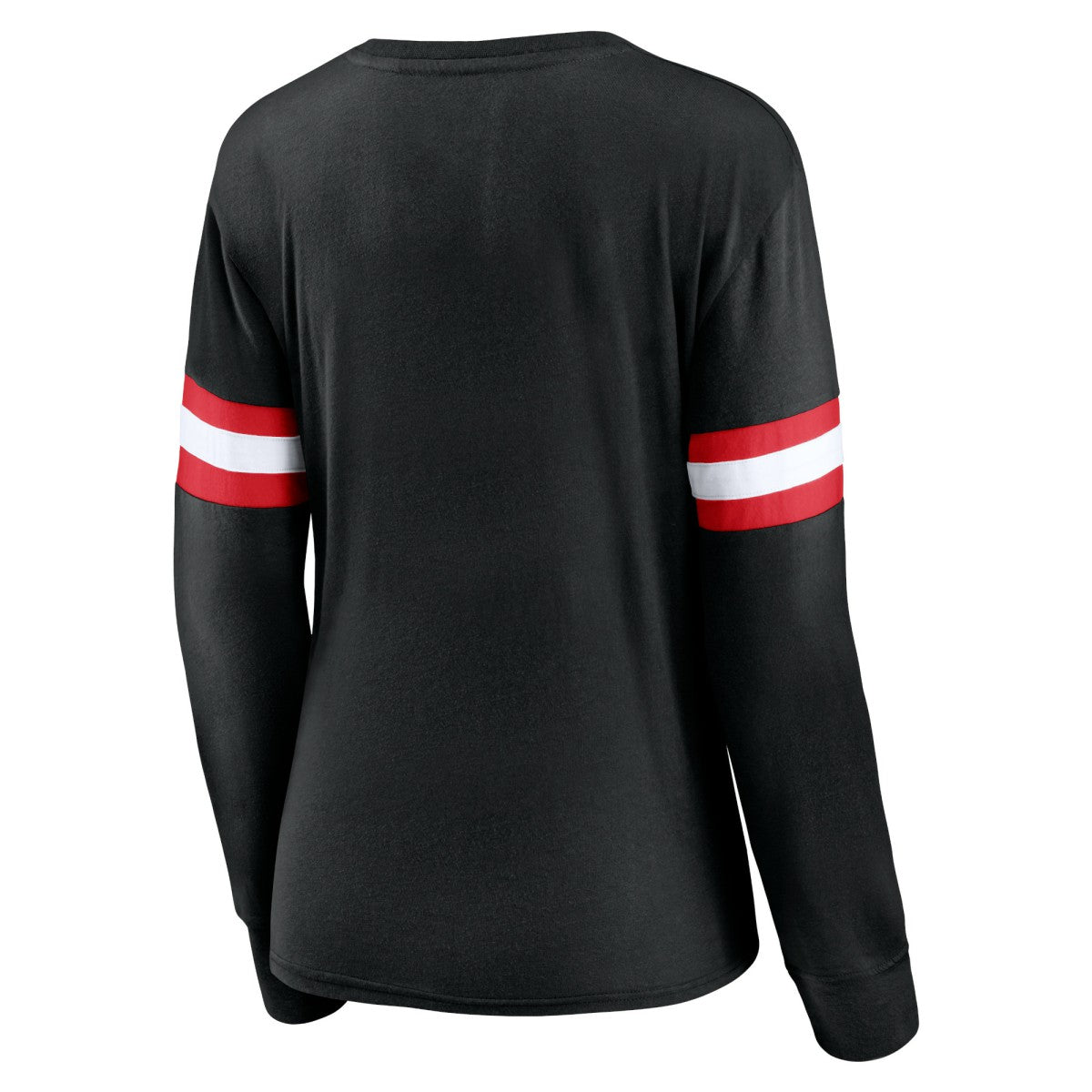 Toronto Raptors Women's Block Party Chest Logo Striped Long Sleeve T-Shirt Online