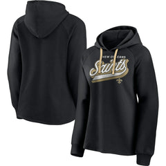 New Orleans Saints Fanatics Women's First Contact Raglan Pullover Hoodie