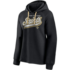 New Orleans Saints Fanatics Women's First Contact Raglan Pullover Hoodie