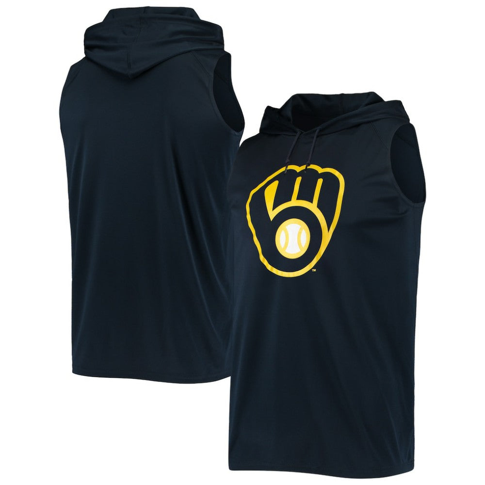 Milwaukee Brewers Stitches Sleeveless Pullover Hoodie | MLB Shop