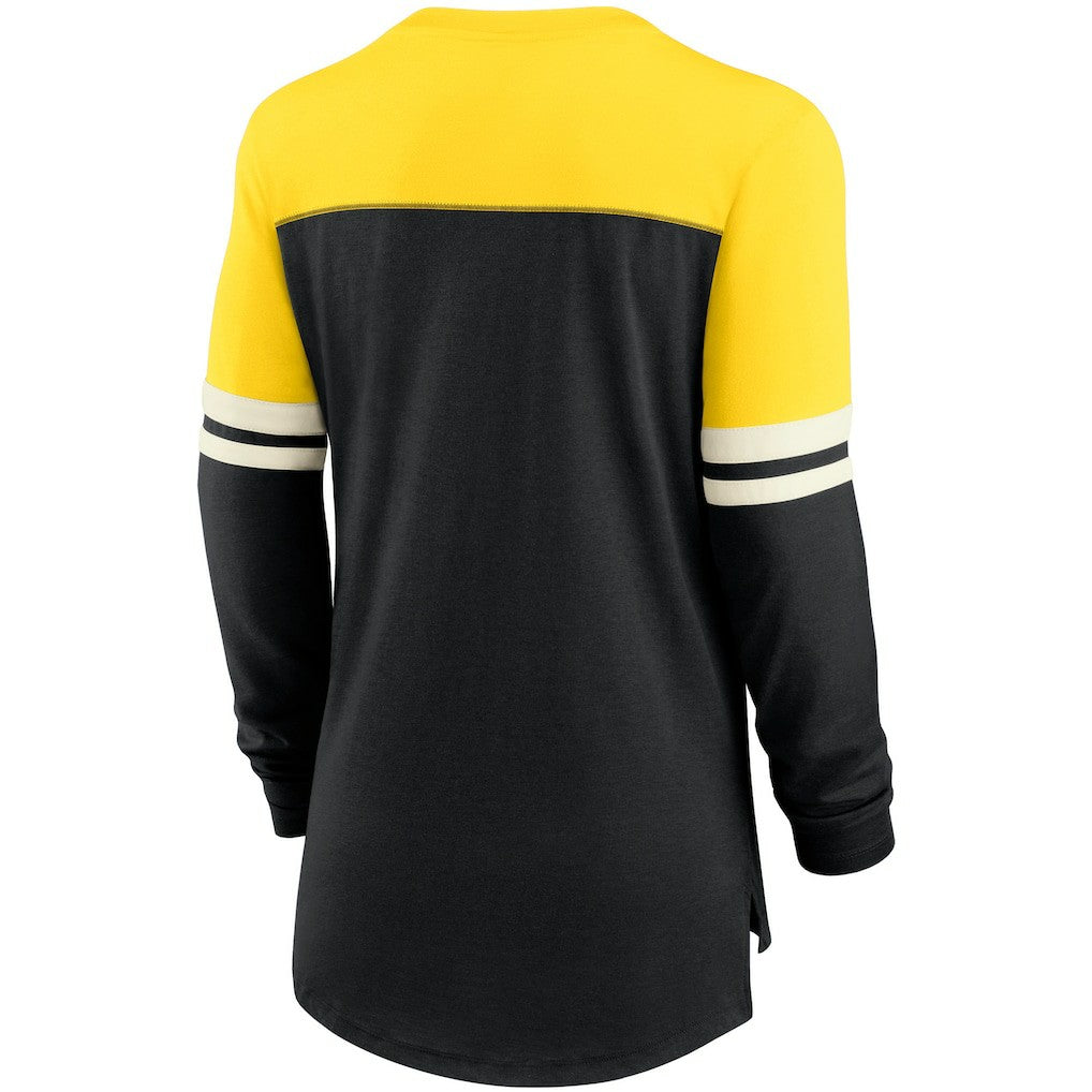 Pittsburgh Steelers Nike Women's Retro Script Performance Tri-Blend Long Sleeve T-Shirt
