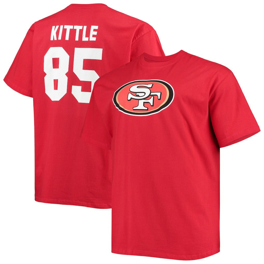 San Francisco 49ers Fanatics George Kittle  Big & Tall Player Name & Number T-Shirt
