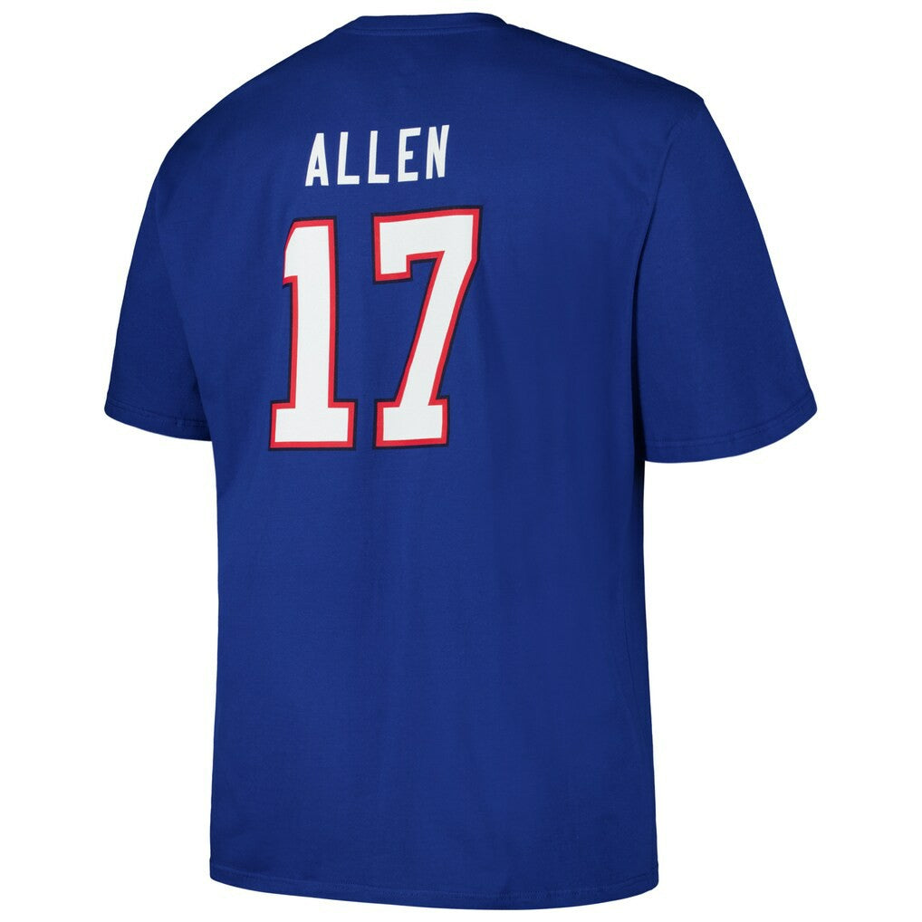 Buffalo Bills Fanatics Josh Allen  Big & Tall Player Name & Number T-Shirt