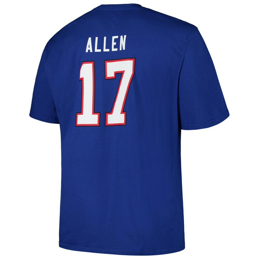 Buffalo Bills Fanatics Josh Allen  Big & Tall Player Name & Number T-Shirt