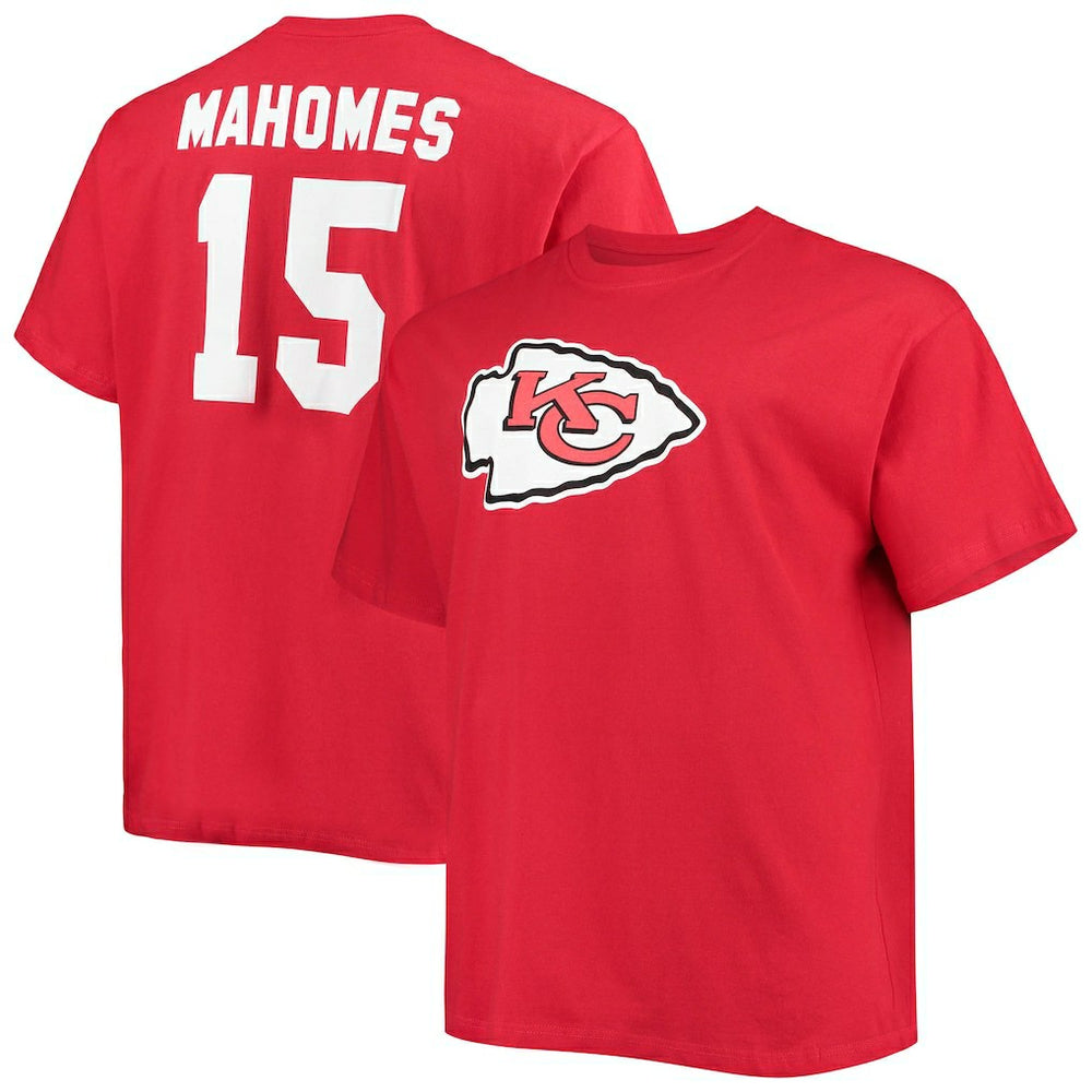 Kansas City Chiefs Fanatics Patrick Mahomes  Big & Tall Player Name & Number T-Shirt