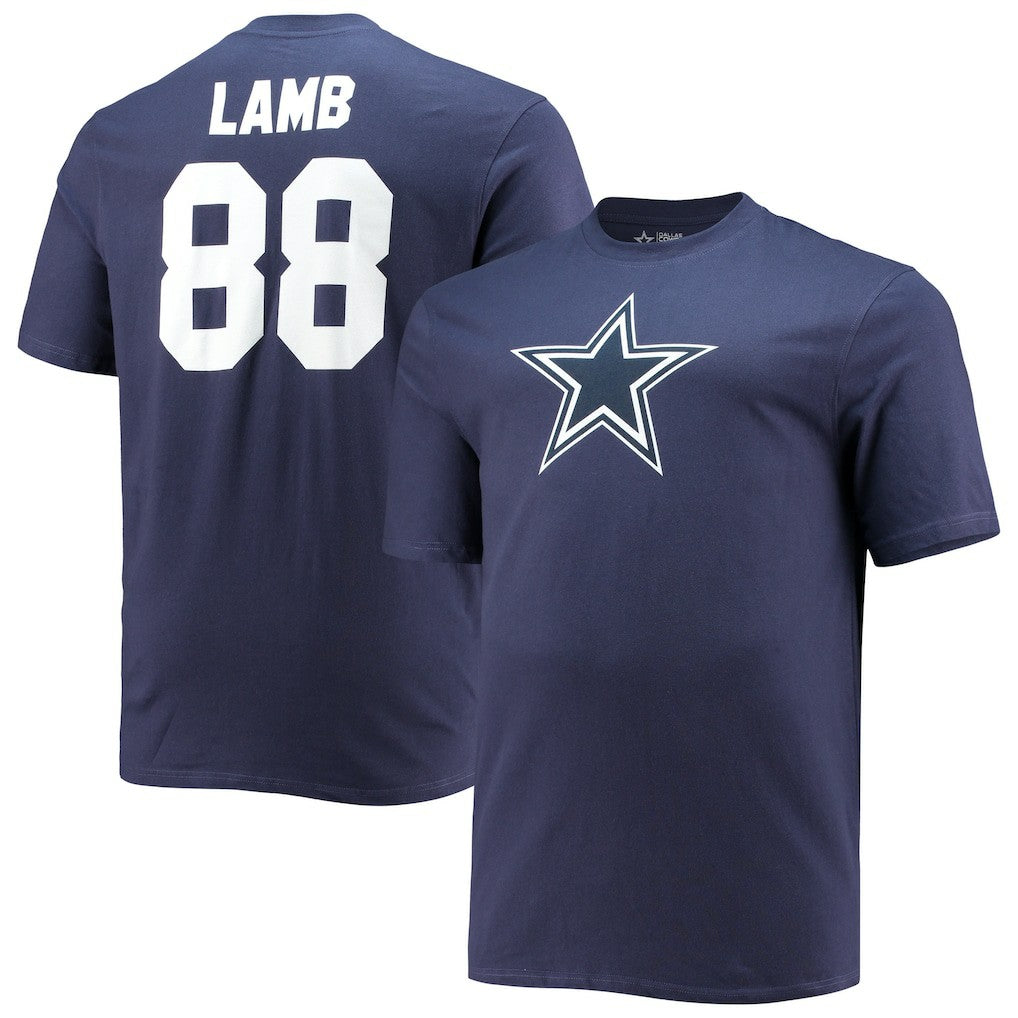 Dallas Cowboys Fanatics CeeDee Lamb  Big & Tall Player Name & Number T-Shirt