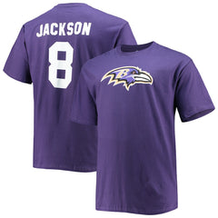 Baltimore Ravens Fanatics Lamar Jackson  Big & Tall Player Name & Number T-Shirt