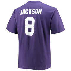 Baltimore Ravens Fanatics Lamar Jackson  Big & Tall Player Name & Number T-Shirt