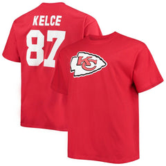 Kansas City Chiefs Fanatics Travis Kelce  Big & Tall Player Name & Number T-Shirt