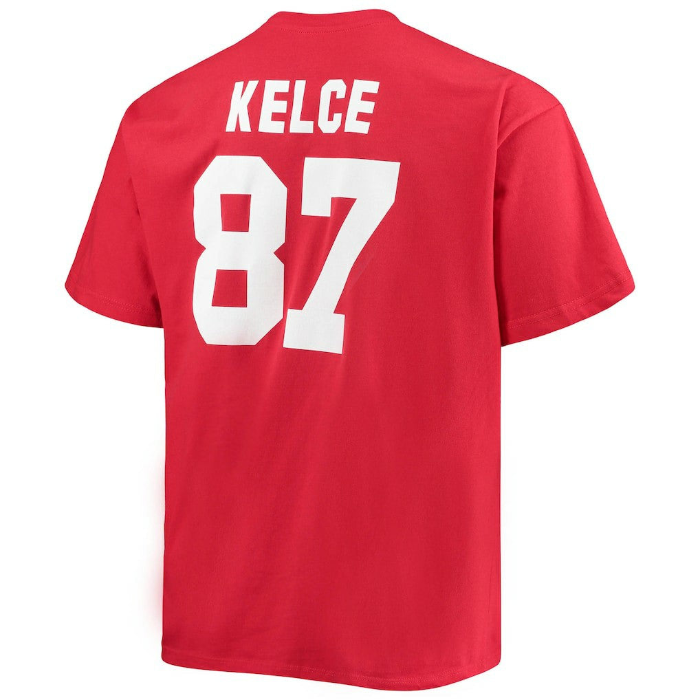 Kansas City Chiefs Fanatics Travis Kelce  Big & Tall Player Name & Number T-Shirt