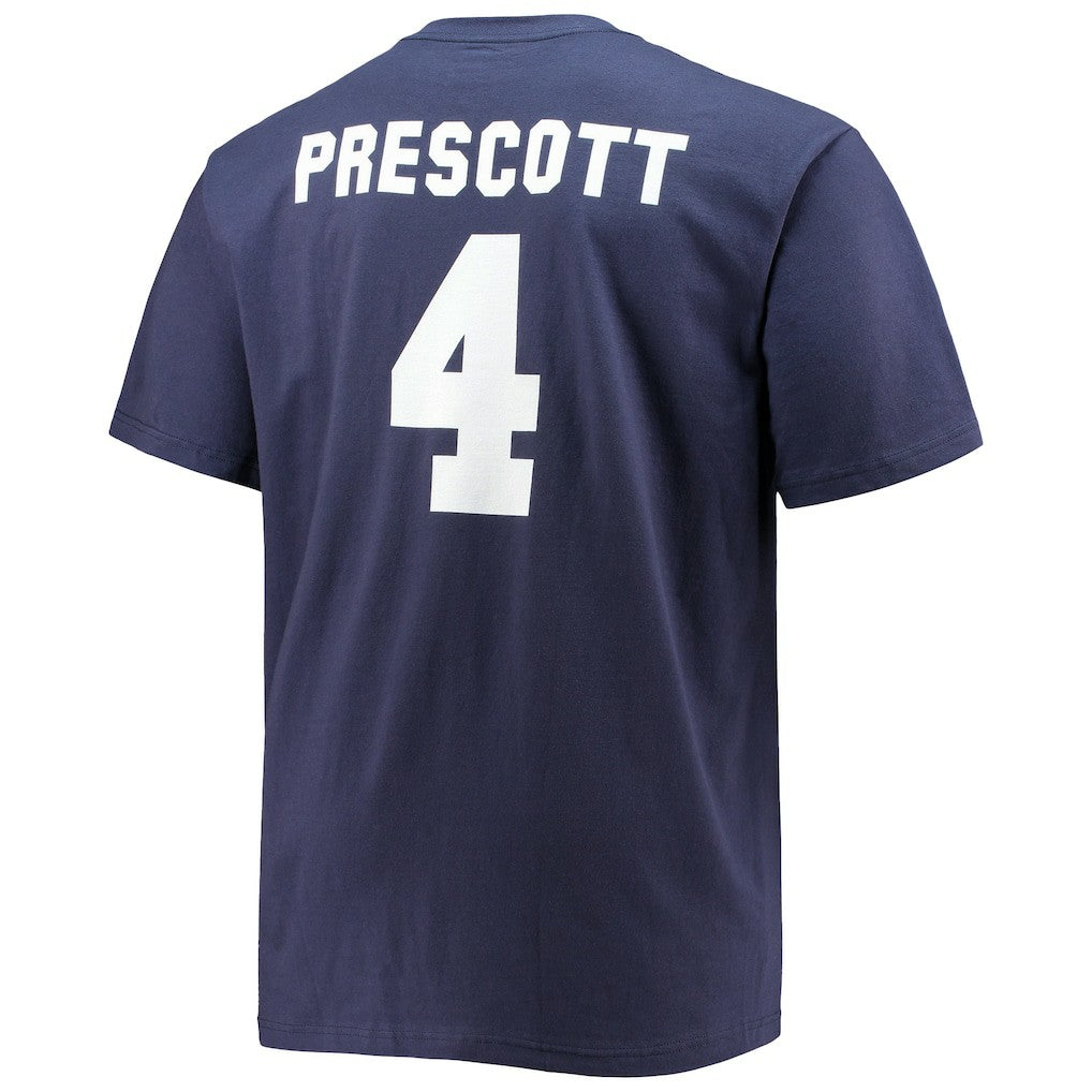 Dallas Cowboys Fanatics Dak Prescott  Big & Tall Player Name & Number T-Shirt