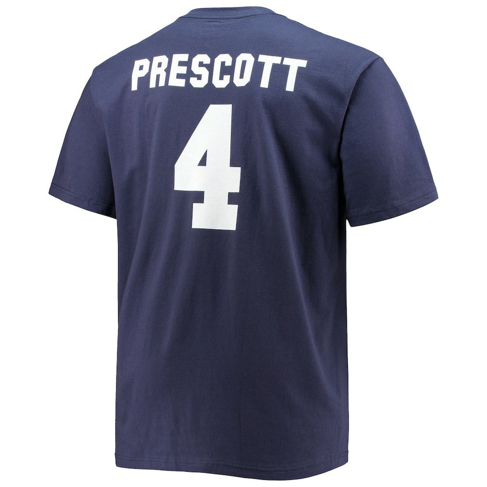 Dallas Cowboys Fanatics Dak Prescott  Big & Tall Player Name & Number T-Shirt