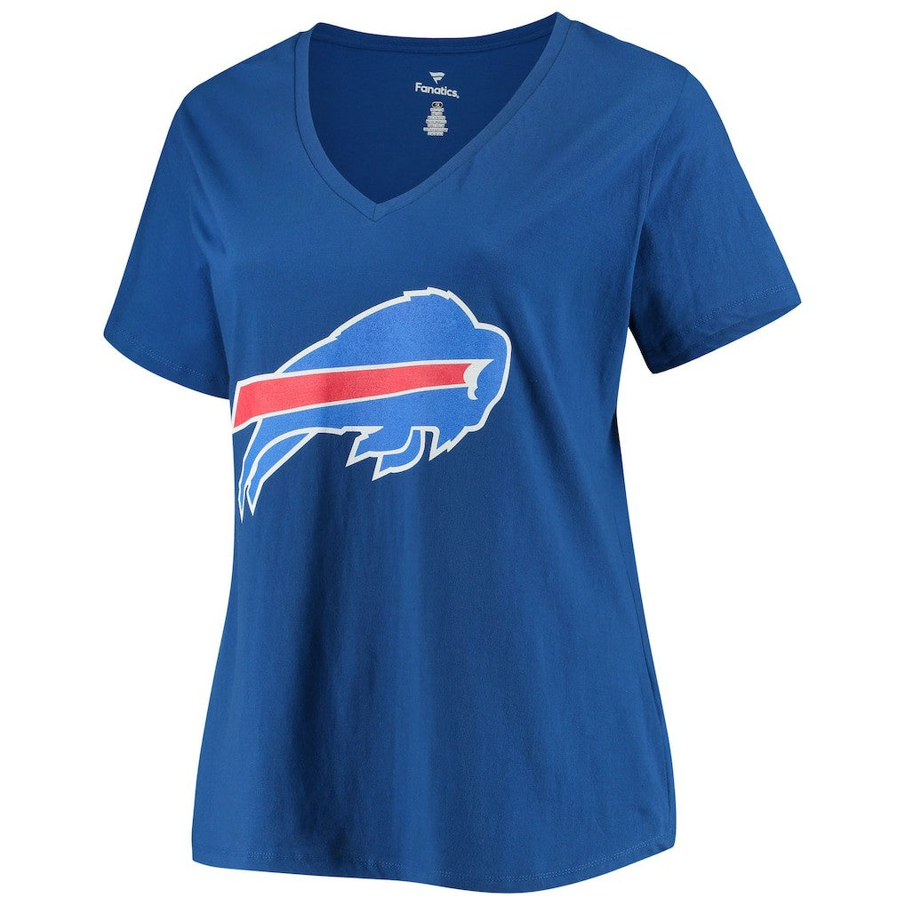 Buffalo Bills Fanatics Josh Allen  Women's Plus Size Name & Number V-Neck T-Shirt