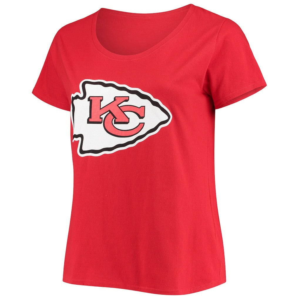 Kansas City Chiefs  Travis Kelce  Women's Plus Size Fair Catch Name & Number Scoop Neck T-Shirt