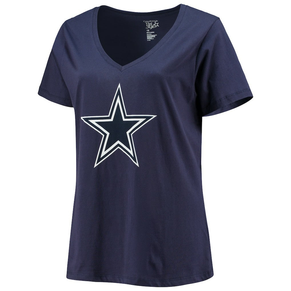 Dallas Cowboys Fanatics CeeDee Lamb  Women's Plus Size Name & Number V-Neck T-Shirt