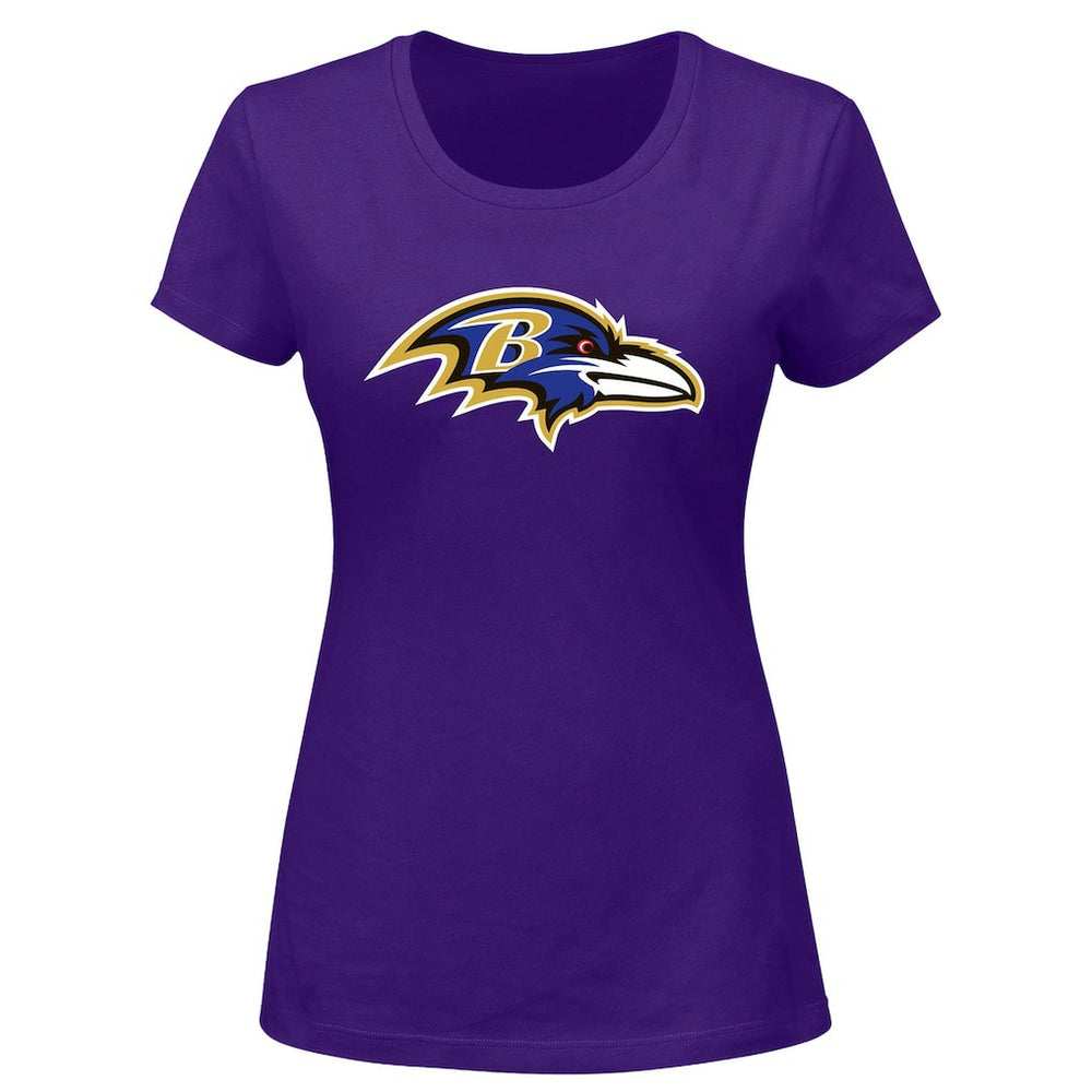 Baltimore Ravens Fanatics Lamar Jackson  Women's Plus Size Name & Number V-Neck T-Shirt