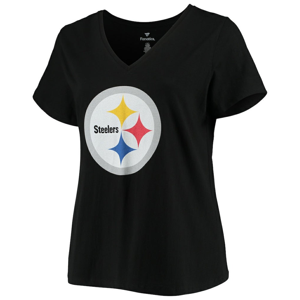 Pittsburgh Steelers Fanatics T.J. Watt  Women's Plus Size Name & Number V-Neck T-Shirt