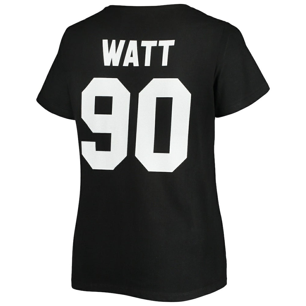 Pittsburgh Steelers Fanatics T.J. Watt  Women's Plus Size Name & Number V-Neck T-Shirt