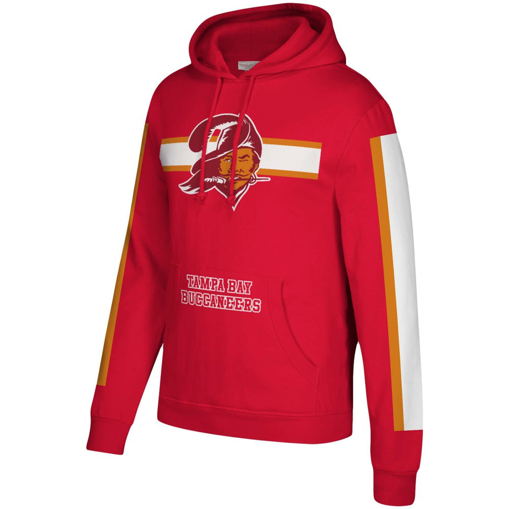 Tampa Bay Buccaneers Mitchell & Ness Three Stripe Pullover Hoodie