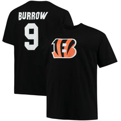 Cincinnati Bengals Fanatics Joe Burrow  Big & Tall Player Name & Number T-Shirt