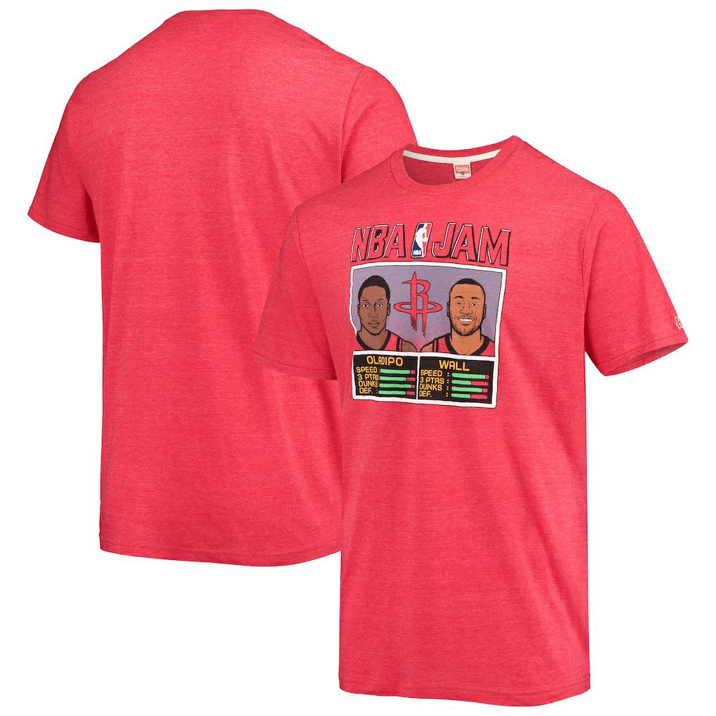 John Wall & Victor Oladipo Houston Rockets Homage NBA Jam Tri-Blend T-Shirt On Sale