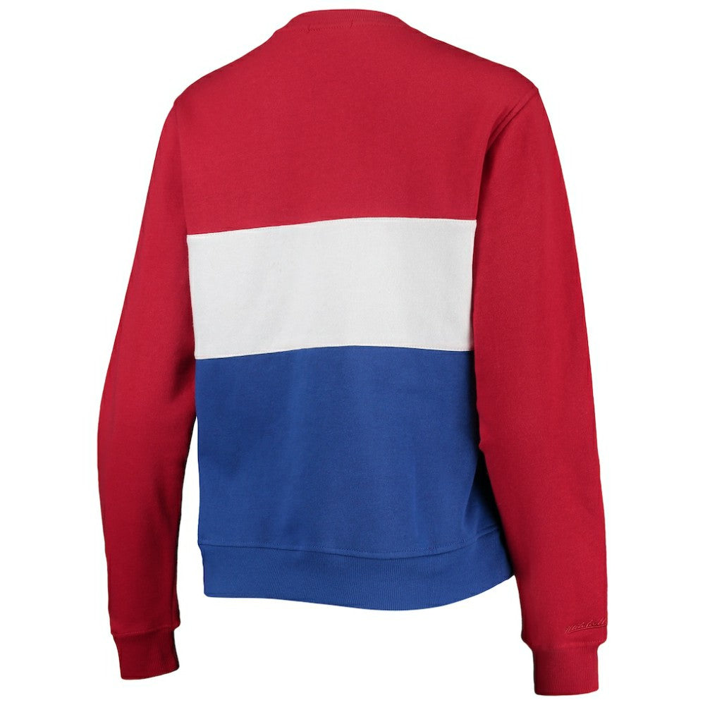 Chicago Cubs Mitchell & Ness Women's Color Block 2.0 Pullover Sweatshirt | MLB Discount