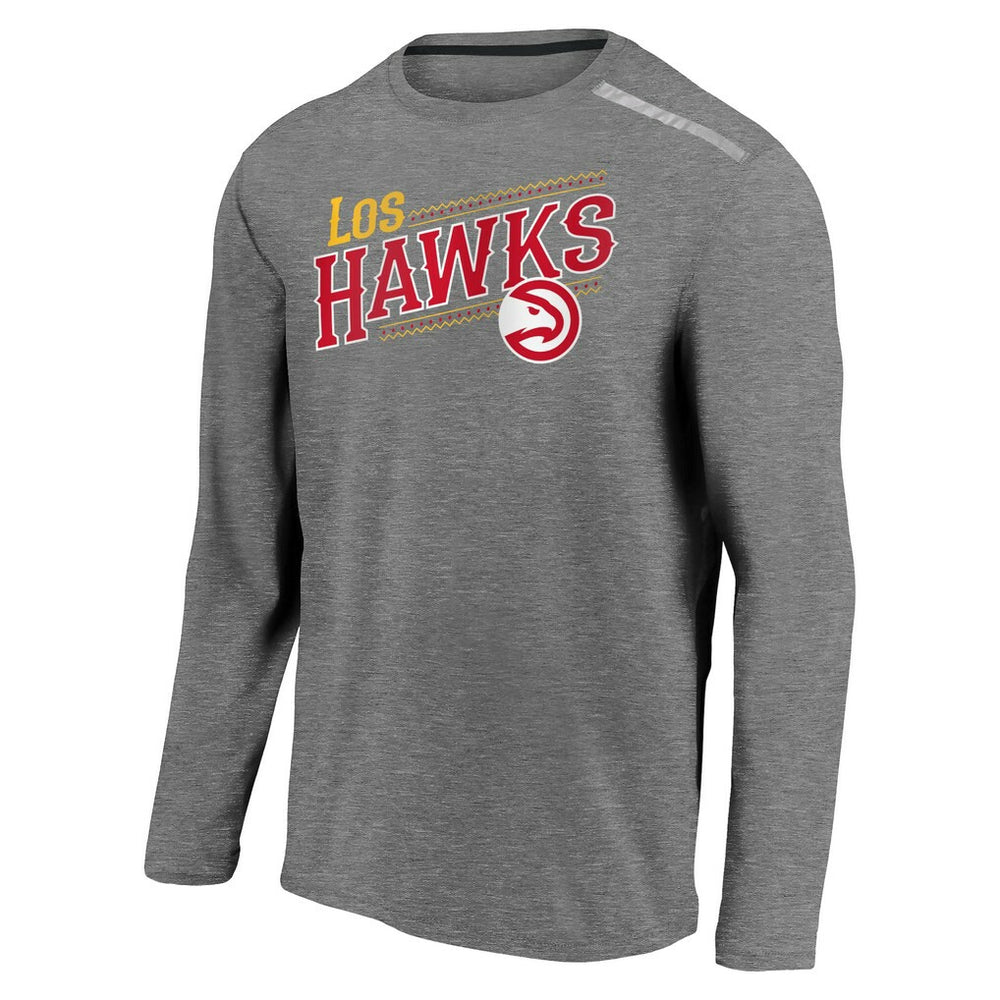 Atlanta Hawks 2021 Noches Éne-Bé-A Authentic Shooting Long Sleeve T-Shirt On Sale