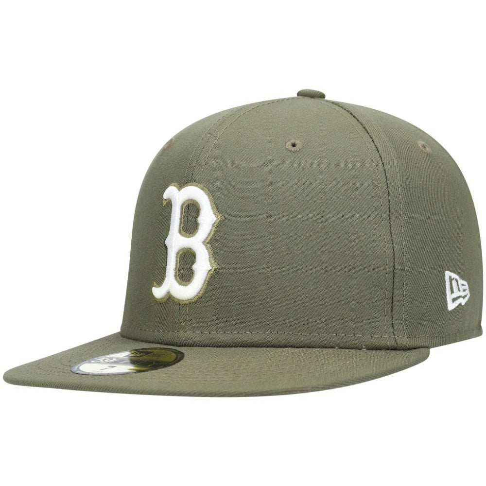 Boston Red Sox New Era White Logo 59FIFTY Fitted Hat | MLB Discount