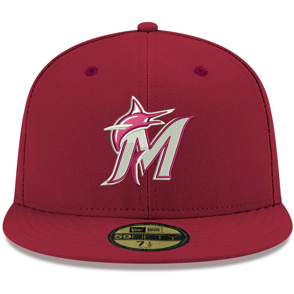 Miami Marlins New Era White Logo 59FIFTY Fitted Hat | MLB On Sale