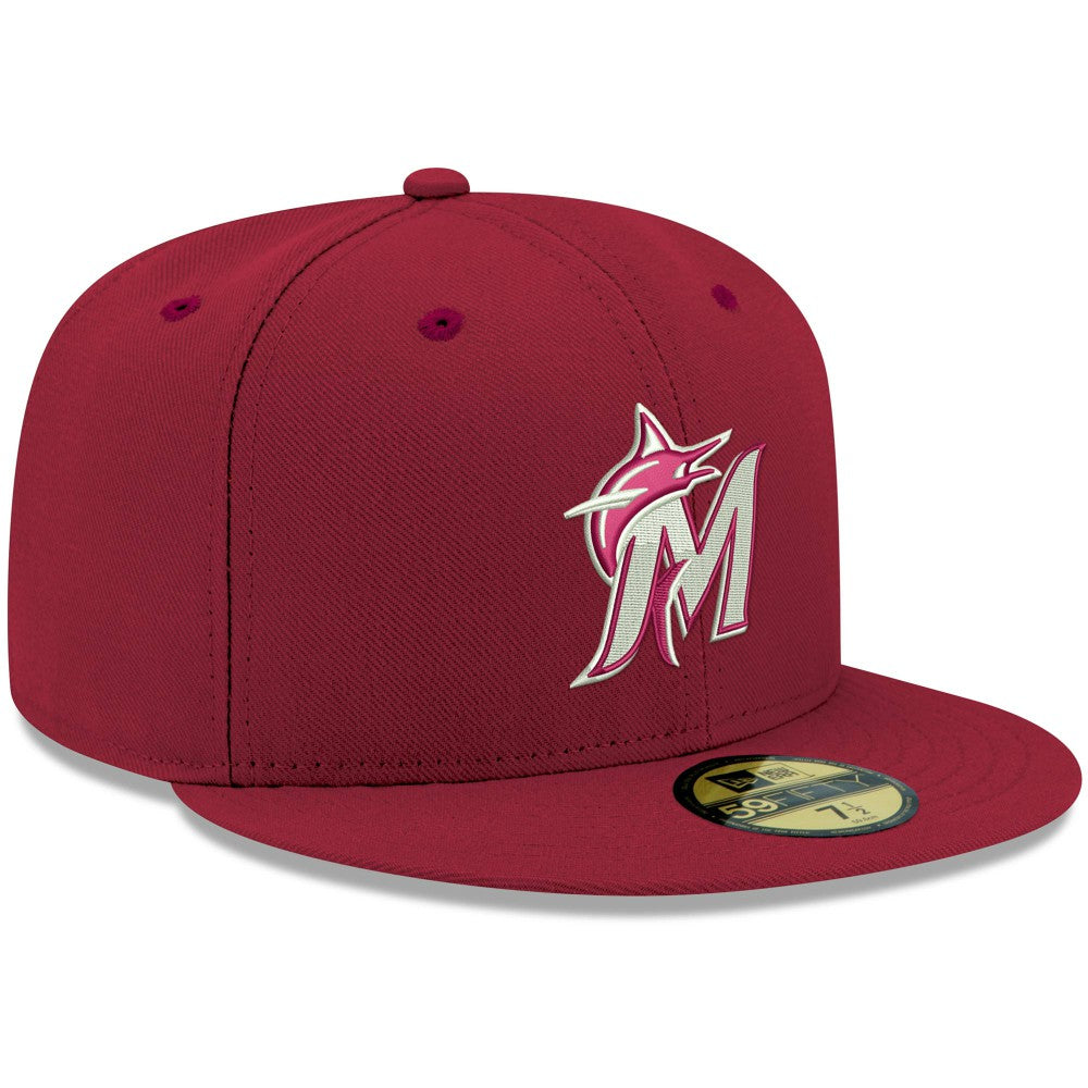 Miami Marlins New Era White Logo 59FIFTY Fitted Hat | MLB On Sale