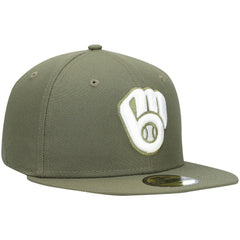 Milwaukee Brewers New Era White Logo 59FIFTY Fitted Hat | MLB On Sale
