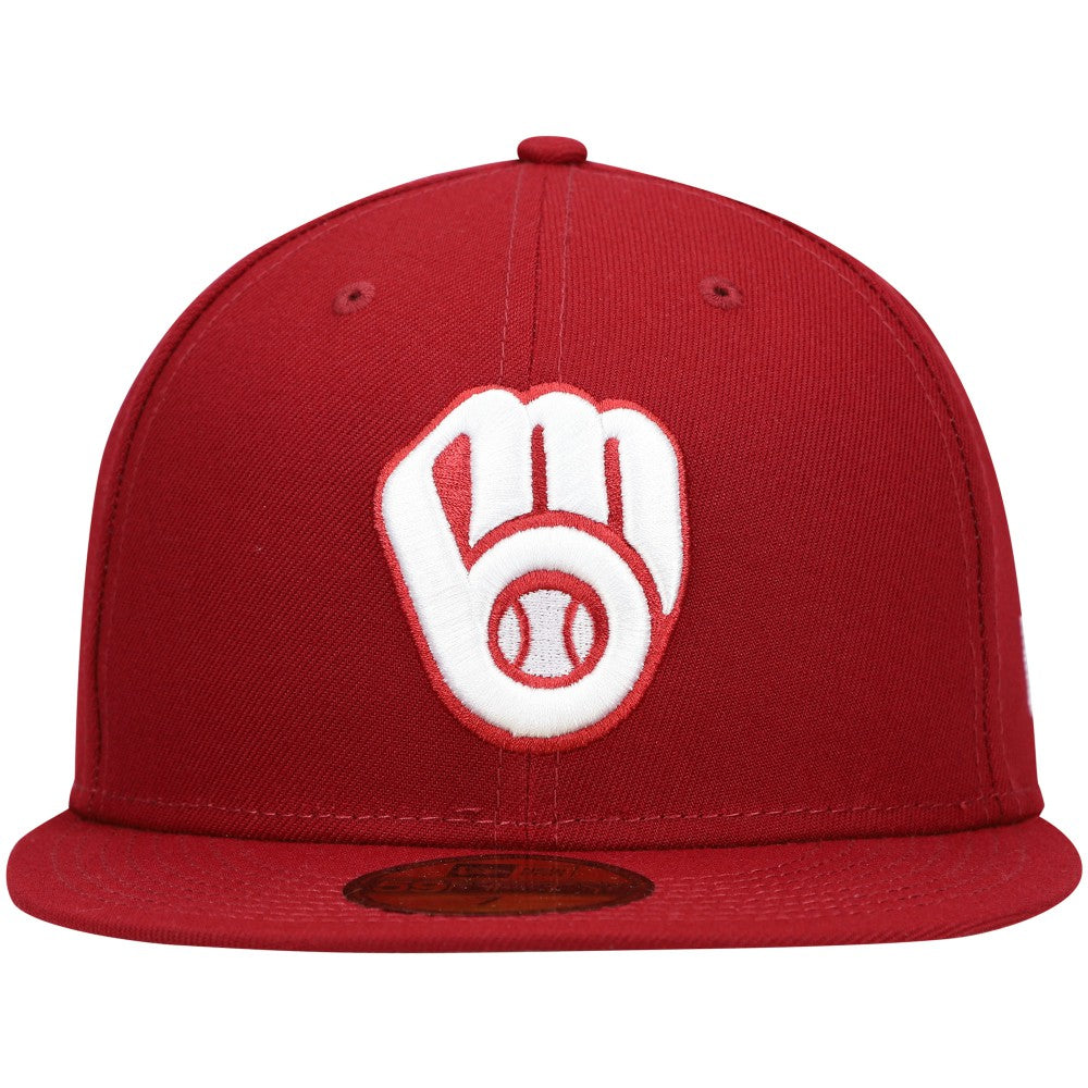 Milwaukee Brewers New Era White Logo 59FIFTY Fitted Hat | MLB Shop