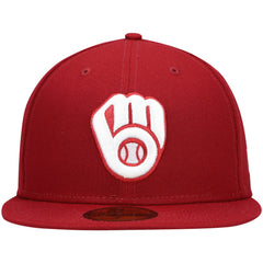 Milwaukee Brewers New Era White Logo 59FIFTY Fitted Hat | MLB Shop