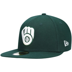 Milwaukee Brewers New Era White Logo 59FIFTY Fitted Hat | MLB For sale