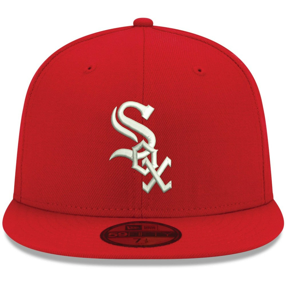 Chicago White Sox New Era White Logo 59FIFTY Fitted Hat | MLB Outlet
