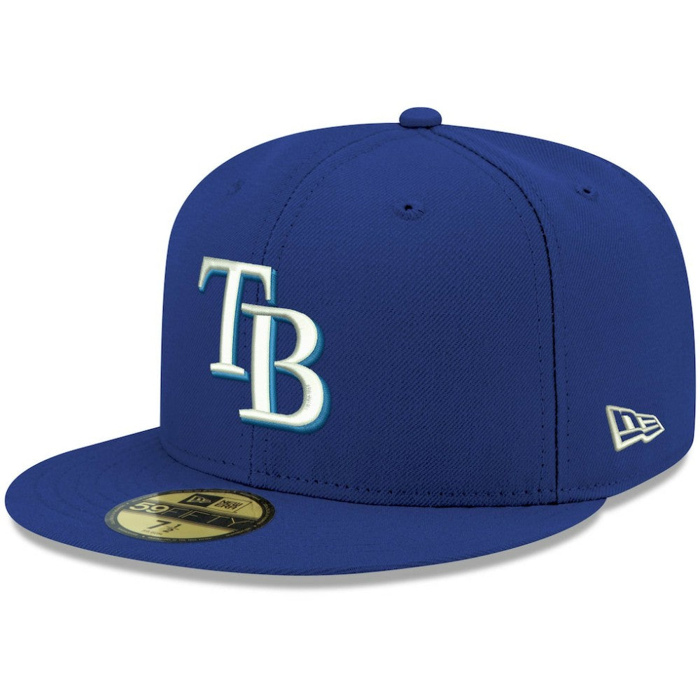 Tampa Bay Rays New Era White Logo 59FIFTY Fitted Hat | MLB Discount