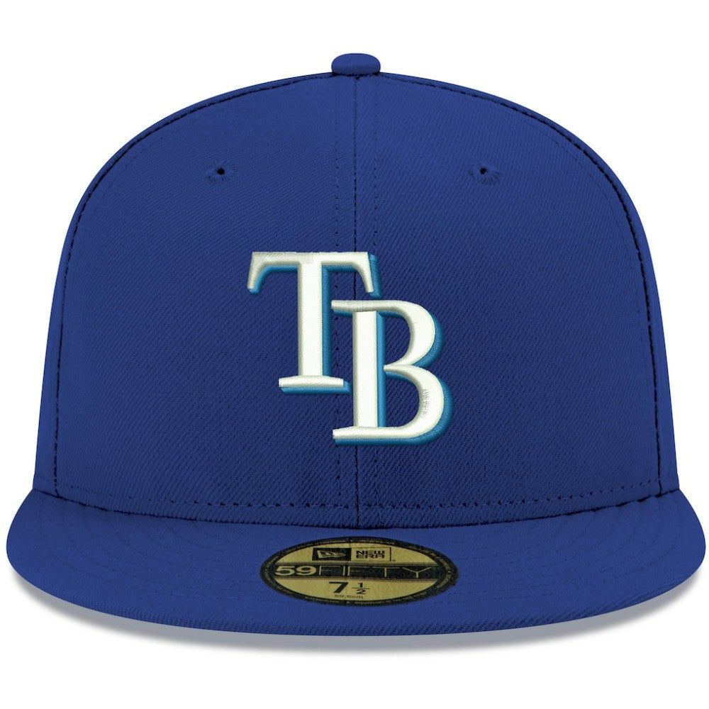 Tampa Bay Rays New Era White Logo 59FIFTY Fitted Hat | MLB Discount