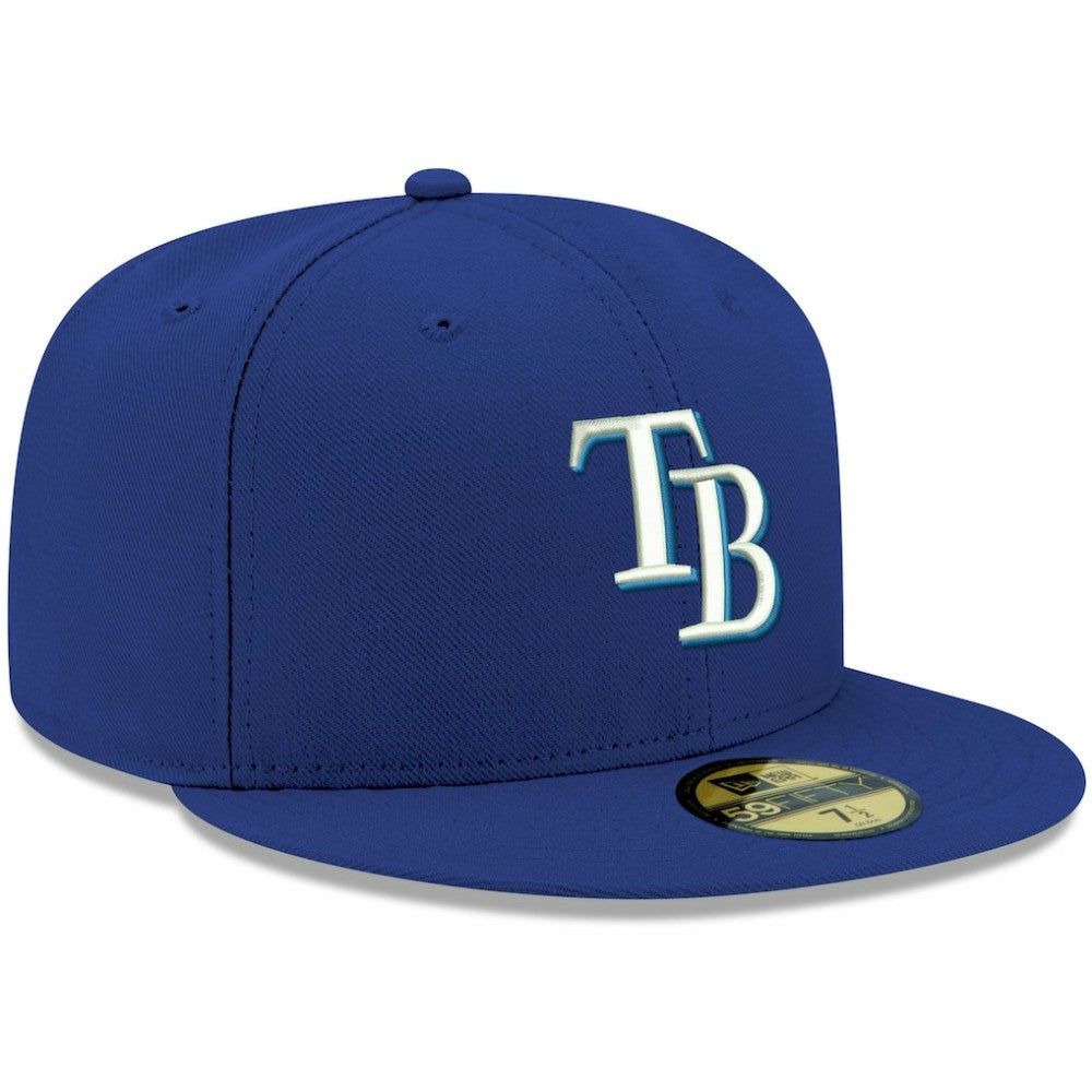 Tampa Bay Rays New Era White Logo 59FIFTY Fitted Hat | MLB Discount