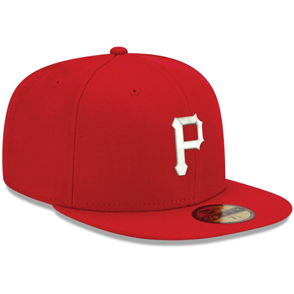 Pittsburgh Pirates New Era White Logo 59FIFTY Fitted Hat | MLB New