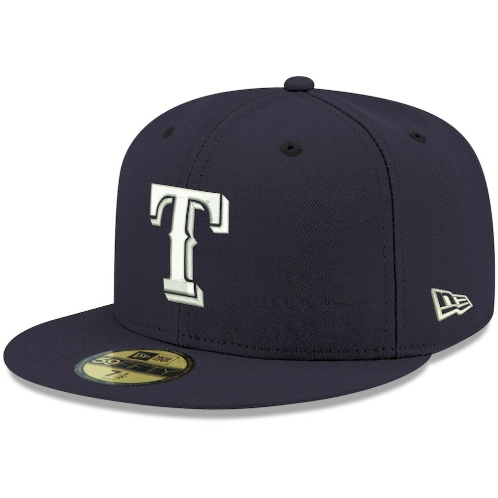 Texas Rangers New Era White Logo 59FIFTY Fitted Hat | MLB Online
