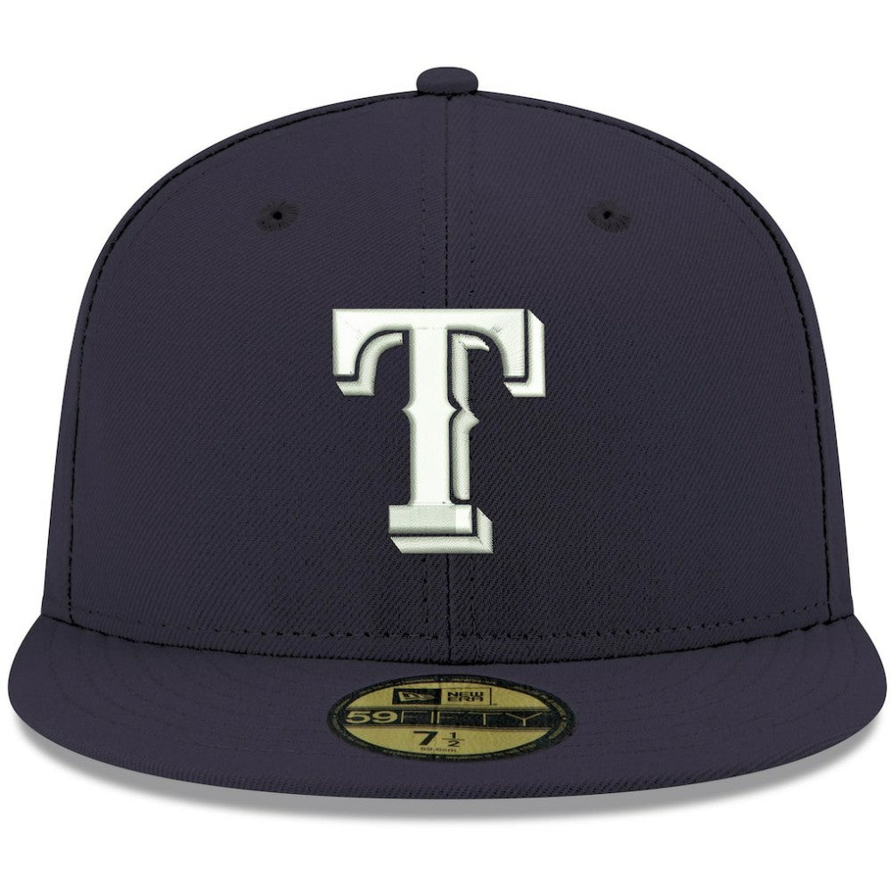 Texas Rangers New Era White Logo 59FIFTY Fitted Hat | MLB Online