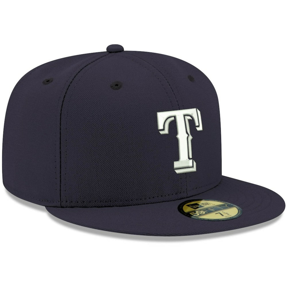 Texas Rangers New Era White Logo 59FIFTY Fitted Hat | MLB Online