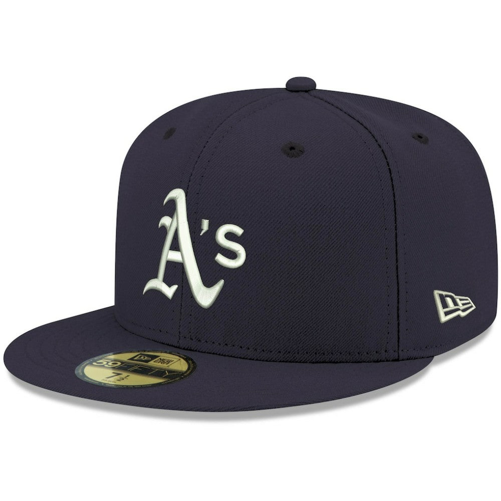 Athletics New Era White Logo 59FIFTY Fitted Hat | MLB Online