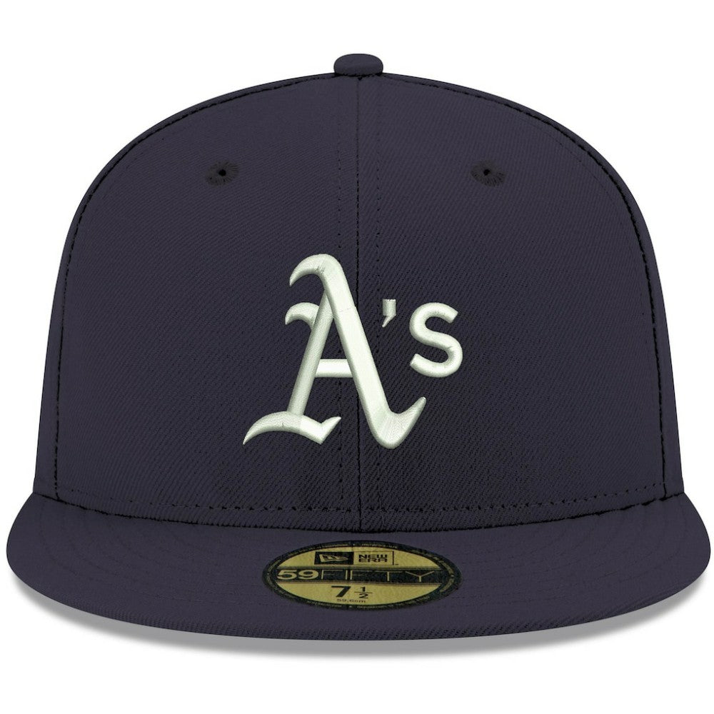 Athletics New Era White Logo 59FIFTY Fitted Hat | MLB Online