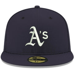 Athletics New Era White Logo 59FIFTY Fitted Hat | MLB Online
