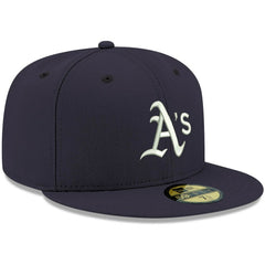 Athletics New Era White Logo 59FIFTY Fitted Hat | MLB Online