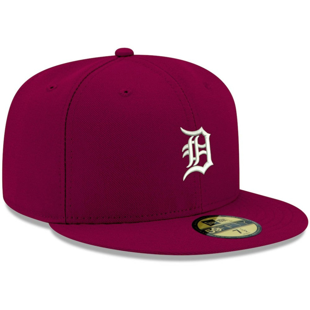 Detroit Tigers New Era White Logo 59FIFTY Fitted Hat | MLB Discount