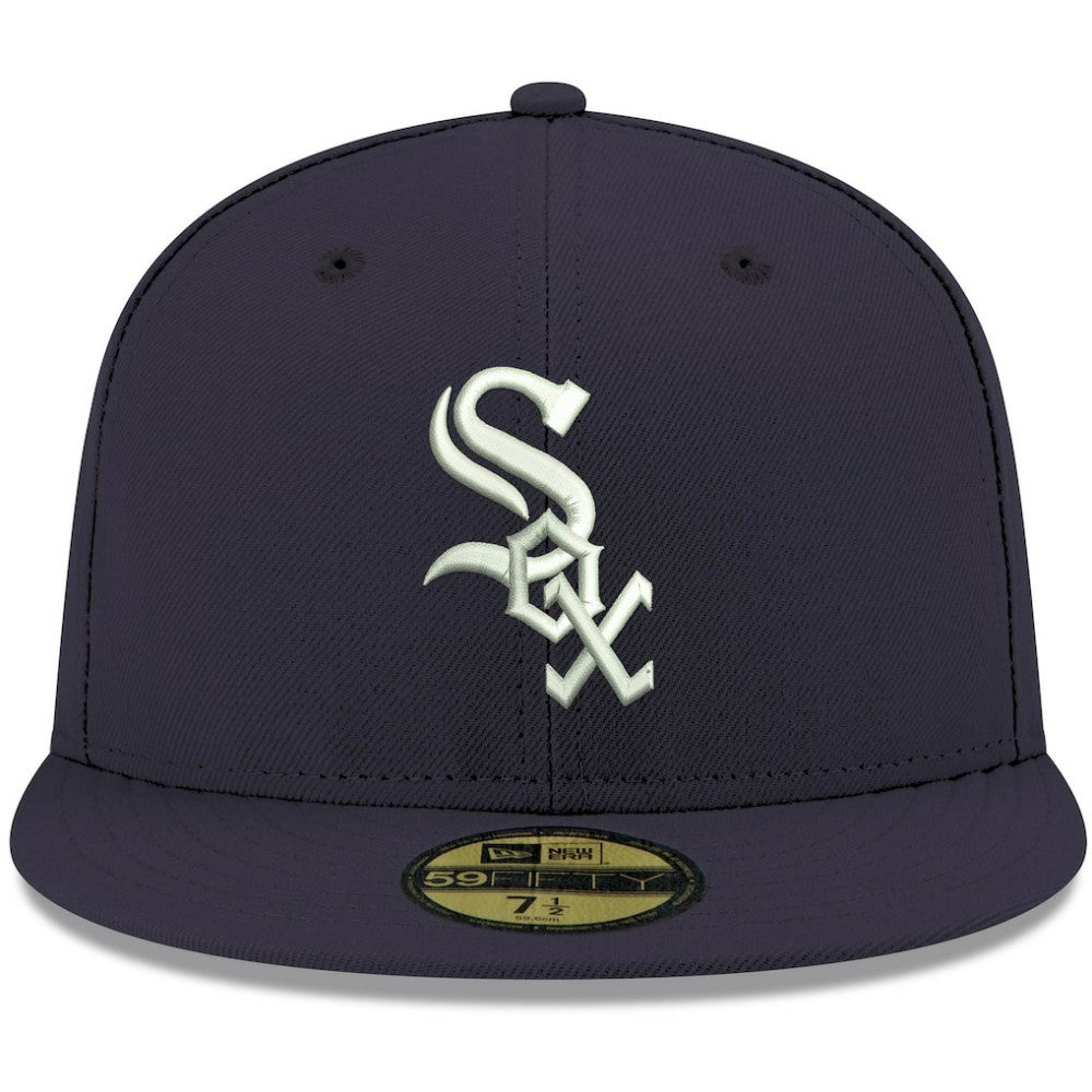 Chicago White Sox New Era White Logo 59FIFTY Fitted Hat | MLB Discount